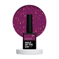 Изображение  Nails of the Day Malbec base potal 01 - fantastic stained glass base with gold tal, 10 ml, Volume (ml, g): 10, Color No.: 1