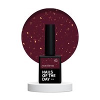 Изображение  Nails of the Day Malbec base potal 02 - fantastic stained glass base with gold tal, 10 ml, Volume (ml, g): 10, Color No.: 2