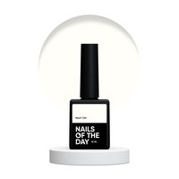 Изображение  Nails of the Day Milky top – нежно-молочный топ без липкого слоя для ногтей, 10 мл, Объем (мл, г): 10, Цвет №: Milky