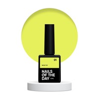 Изображение  Nails of the Day Neon top 01 - neon yellow top without a sticky layer for nails, 10 ml, Volume (ml, g): 10, Color No.: 1