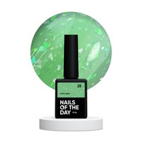 Изображение  Nails of the Day Potal base 25 - light green/lime base with holographic stylish tal, 10 ml, Volume (ml, g): 10, Color No.: 25