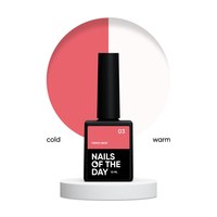 Изображение  Nails of the Day Termo base 03 – light coral + milky thermo base, 10 ml