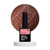 Изображение  Nails of the Day Reflective base 08 - camouflage reflective base with shimmer (peach), 10 ml, Volume (ml, g): 10, Color No.: 8