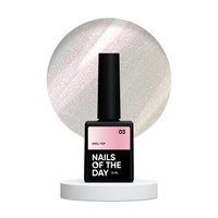 Изображение  Nails of the Day Shell top 03 – жемчужный топ с розовым втиранием без липкого слоя, 10 мл, Объем (мл, г): 10, Цвет №: 03