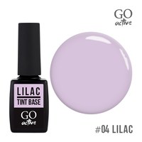 Изображение  База цветная GO Active Tint Base 04 Lilac, пастельно-сиреневый, 10 мл, Объем (мл, г): 10, Цвет №: 04