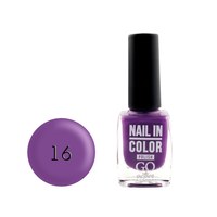 Изображение  Лак для ногтей Go Active Nail in Color 016 фиолетовый, 10 мл, Объем (мл, г): 10, Цвет №: 016