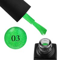 Изображение  Гель-лак GO Active High Light 03 зеленый, светоотражающий, 10 мл, Объем (мл, г): 10, Цвет №: 03