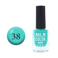 Зображення  Лак для нігтів Go Active Nail in Color 038 бірюза м'ятна, 10 мл, Об'єм (мл, г): 10, Цвет №: 038