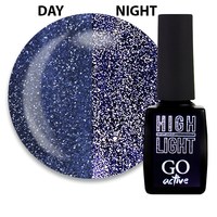 Изображение  Gel polish GO Active High Light 11 graphite blue, reflective, 10 ml, Volume (ml, g): 10, Color No.: 11