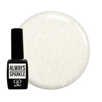 Изображение  Gel polish GO Active Always Sparkle 14 silvery small sequins and shimmers on a transparent basis, 10 ml, Volume (ml, g): 10, Color No.: 14