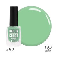 Зображення  Лак для нігтів Go Active Nail in Color 052 зелена м'ята, 10 мл, Об'єм (мл, г): 10, Цвет №: 052
