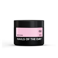 Зображення  Nails of the Day Bottle Gel 02 – надміцний гель блідно-рожевий, 30 мл, Об'єм (мл, г): 30, Цвет №: 02