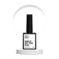 Изображение  Nails of the Day Let’s special white – особый белый гель лак, перекрывающийся в один слой, 10 мл, Объем (мл, г): 10, Вариант: White