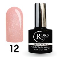 Изображение  Camouflage base for gel polish Roks Rubber Base French 12 ml, No. 12, Volume (ml, g): 12, Color No.: 12