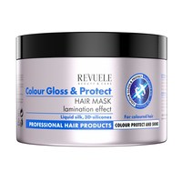 Изображение  Маска для окрашенных волос REVUELE Color Gloss & Protect с эффектом ламинирования, 500 мл