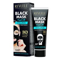 Изображение  Black mask REVUELE 3D Facial Peel Off HYALURON, 80 ml