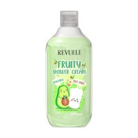 Изображение  Крем для душа REVUELE Fruity Shower Cream с авокадо и рисовым молоком, 500 мл