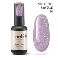Изображение  Gel polish PNB Shock Effect 8 ml, Pink Opal 14, Color No.: 14