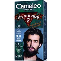 Изображение  Hair dye, beard, mustache for men Delia Cameleo Men Hair Color Cream Dark Brown, 30 ml