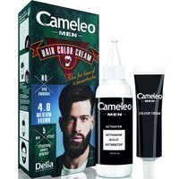 Зображення  Фарба для волосся, бороди, вусів чоловіча Delia Cameleo Men Hair Color Cream Medium Brown, 30 мл
