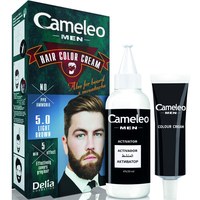 Изображение  Hair dye, beard, mustache for men Delia Cameleo Men Hair Color Cream Medium Light Brown, 30 ml