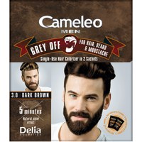 Изображение  Hair dye, beard, mustache Delia Cameleo Men Gray Off Dark Brown, 2x15 ml