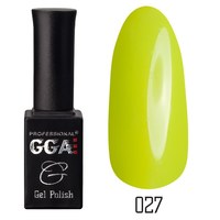 Изображение  Gel polish for nails GGA Professional 10 ml, № 027 LEMON (Light green), Color No.: 27