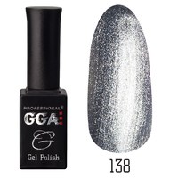 Изображение  Gel polish for nails GGA Professional 10 ml, No. 138 METALLIC SILVER (Silver with microshine),, Color No.: 138