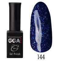 Зображення  Гель-лак для нігтів GGA Professional 10 мл, № 144 SPACE BLUE SHIMMER (Синій з блискітками), Цвет №: 144