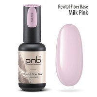 Изображение  Revitalizing base with nylon fibers PNB Revital Fiber Base 8 ml, Milk Pink, Volume (ml, g): 8, Color No.: MilkPink