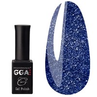 Изображение  Светоотражающий гель лак GGA Professional Galaxy Reflective 10 мл, № 03 синий, Объем (мл, г): 10, Цвет №: 03