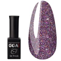 Изображение  Светоотражающий гель лак GGA Professional Galaxy Reflective 10 мл, № 06 фиолетовый, Объем (мл, г): 10, Цвет №: 06