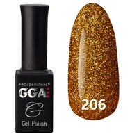 Изображение  Гель-лак для ногтей GGA Professional 10 мл, № 206, Цвет №: 206