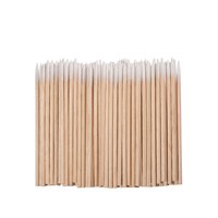 Зображення  Загострені дерев'яні палички з бавовняними наконечниками (100 шт/уп) Kodi 20114145