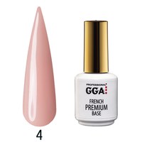Изображение  GGA Professional Premium French Rubber Base 15 ml, No. 04, Color No.: 4