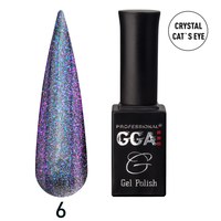 Изображение  Гель-лак для ногтей GGA Professional Crystal Cat's Eye 10 мл, № 06, Объем (мл, г): 10, Цвет №: 06