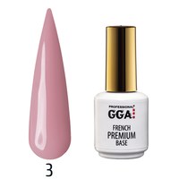 Изображение  GGA Professional Premium French Rubber Base 15 ml, No. 03, Color No.: 3