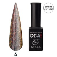 Изображение  Гель-лак для ногтей GGA Professional Crystal Cat's Eye 10 мл, № 04, Объем (мл, г): 10, Цвет №: 04