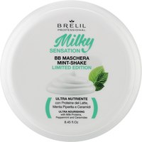Изображение  Освежающая восстанавливающая маска для волос, с мятой и молочными протеинами Brelil Milky Sensation BB Mask Mint-Shake Limitide Edition 250 мл