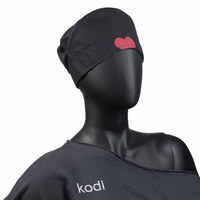 Изображение  Шапочка женская для мастера Kodi 20095666, черная с сердцем (р. 60), Размер: 60, Цвет: черный