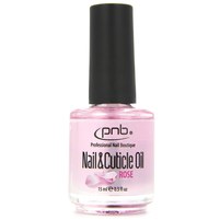 Изображение  Масло по уходу за ногтями и кутикулой PNB Nail&Cuticle Oil 15 мл, роза