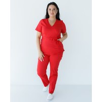 Изображение  Women's medical suit Rio red +SIZE s. 58, "WHITE ROBE" 346-339-704, Size: 58, Color: red