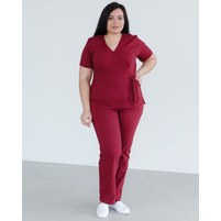 Изображение  Women's medical suit Rio Marsala +SIZE s. 60, "WHITE ROBE" 346-326-704, Size: 60, Color: marsala
