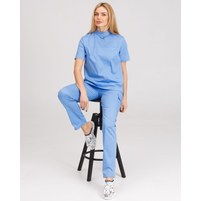 Изображение  Women's medical suit Denver blue s. 50, "WHITE ROBE" 429-333-679, Size: 50, Color: blue light