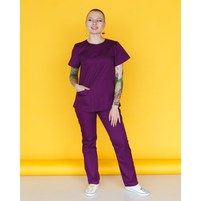 Изображение  Women's medical suit Jasmine purple s. 40, "WHITE ROBE" 132-335-709, Size: 40, Color: violet