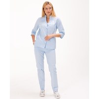 Изображение  Women's medical suit Elizabeth azure s. 42, "WHITE ROBE" 441-462-679, Size: 42, Color: azure