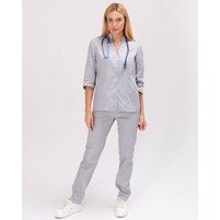 Изображение  Women's medical suit Elizabeth gray s. 42, "WHITE ROBE" 441-328-679, Size: 42, Color: grey
