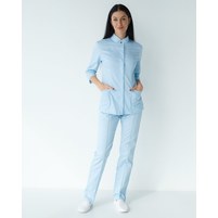 Изображение  Women's medical suit Sakura azure s. 40, "WHITE ROBE" 124-462-678, Size: 40, Color: azure