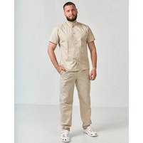 Изображение  Men's medical suit Boston cream s. 56, "WHITE ROBE" 129-460-679, Size: 56, Color: cream
