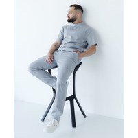 Изображение  Medical suit men's Denver gray s. 54, "WHITE ROBE" 404-328-679, Size: 54, Color: grey